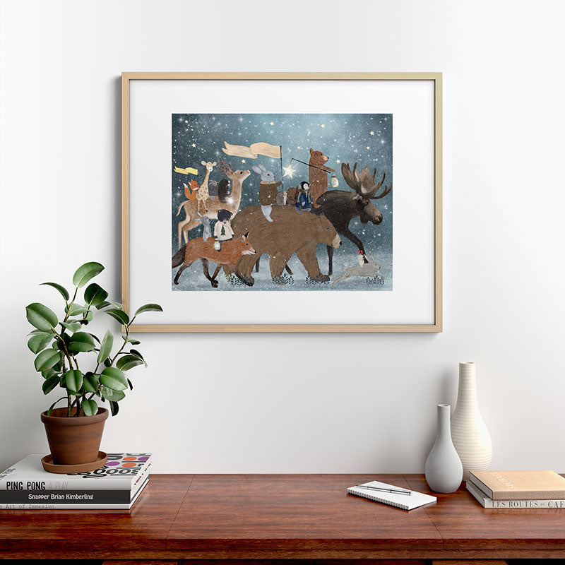 a guiding light Framed Art Print