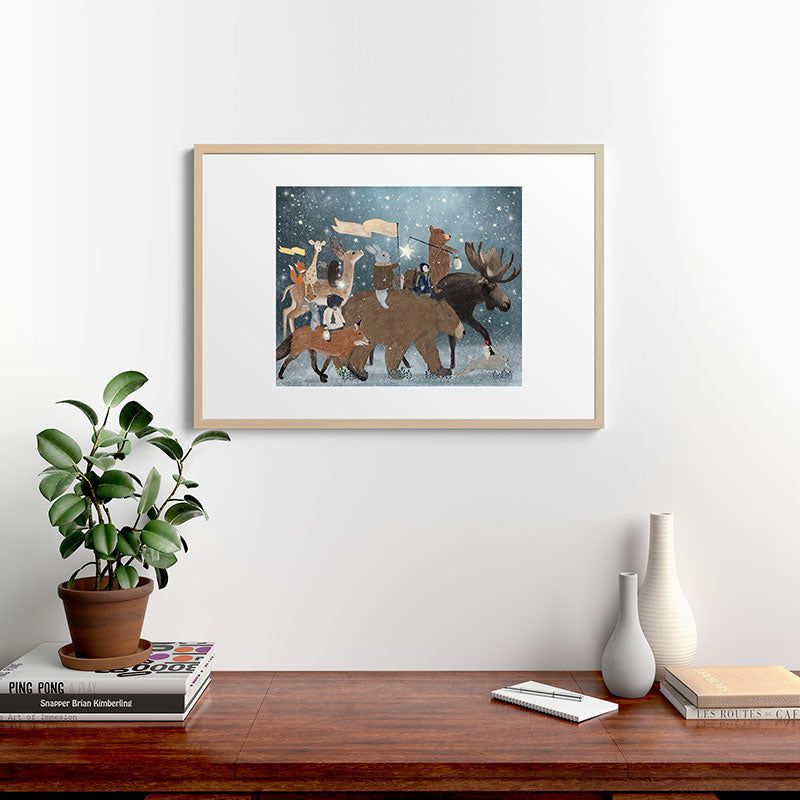 a guiding light Framed Art Print