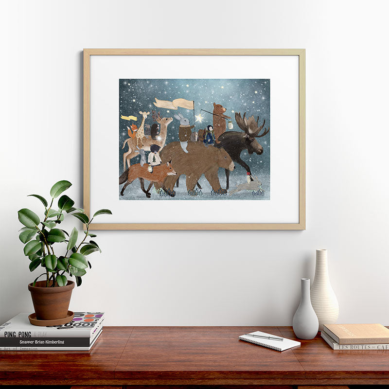 a guiding light Framed Art Print