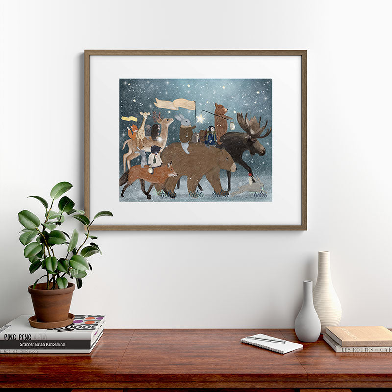 a guiding light Framed Art Print