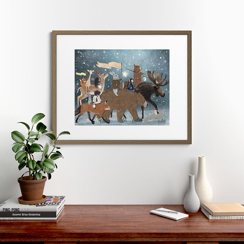 a guiding light Framed Art Print