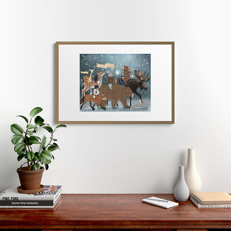 a guiding light Framed Art Print
