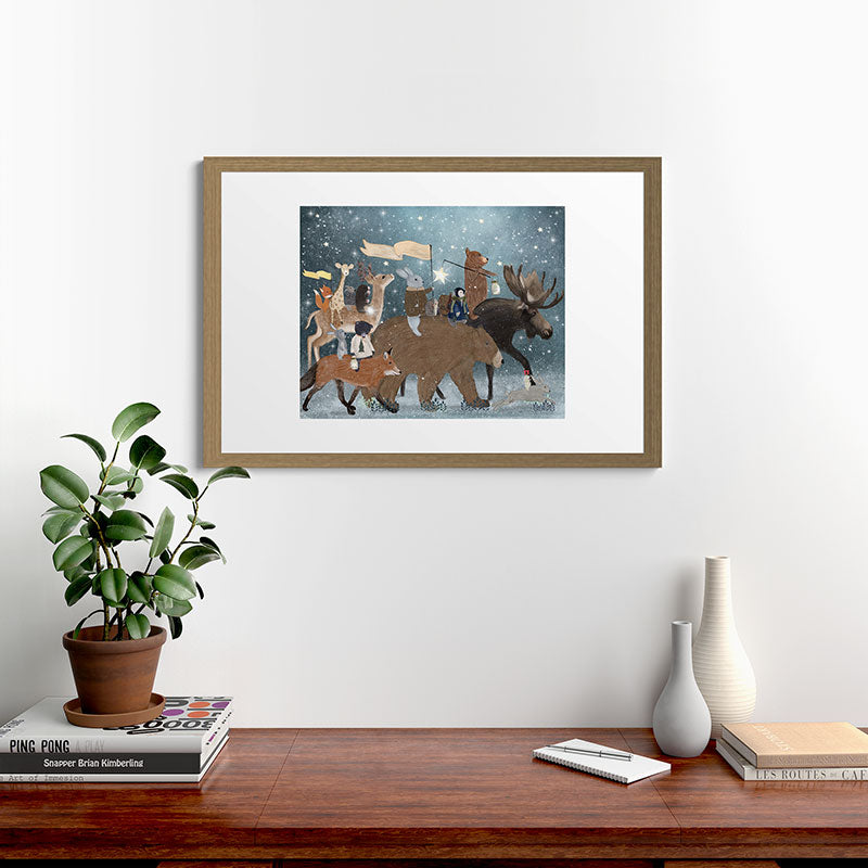 a guiding light Framed Art Print