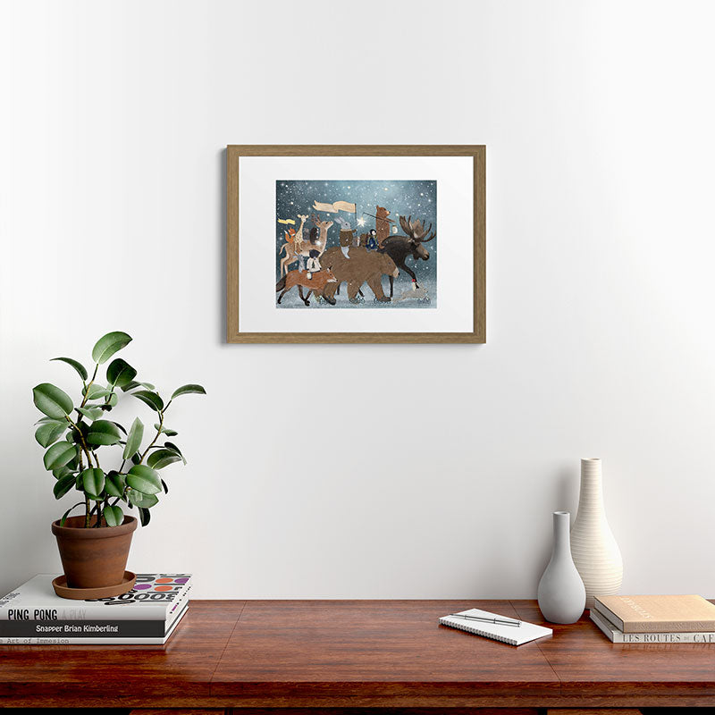 a guiding light Framed Art Print