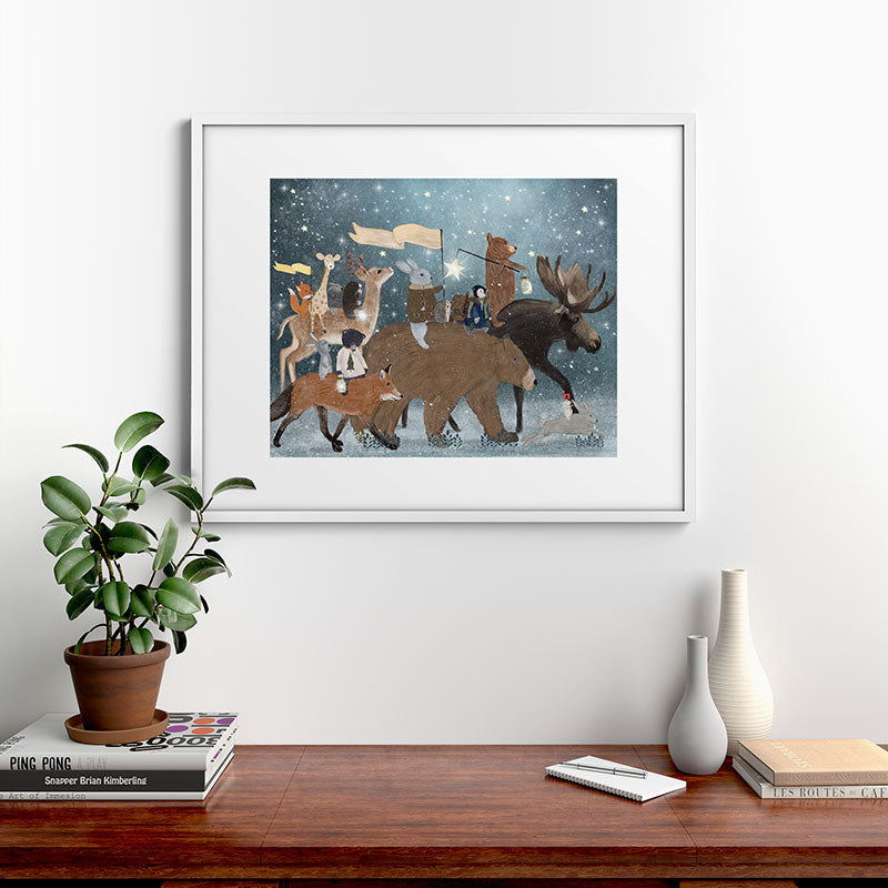 a guiding light Framed Art Print