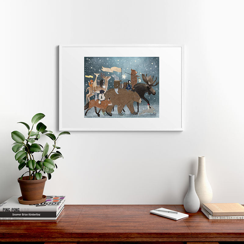 a guiding light Framed Art Print