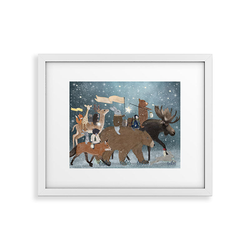 a guiding light Framed Art Print