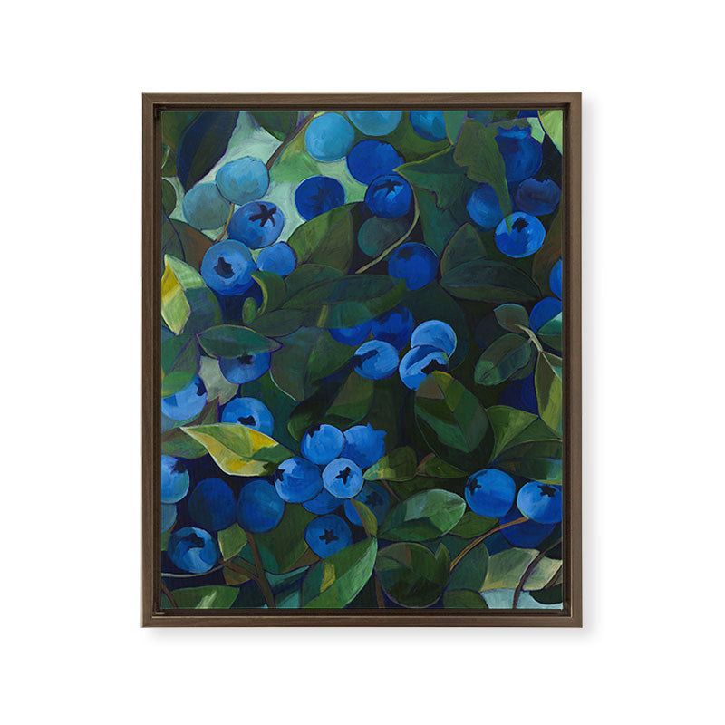 A Blueberry View Framed Canvas Print