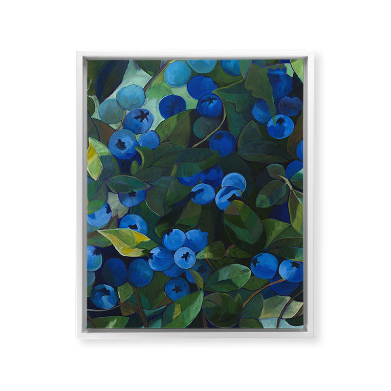 A Blueberry View Framed Canvas Print
