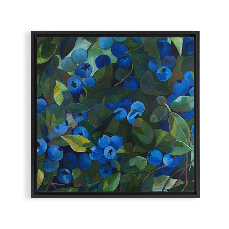 A Blueberry View Framed Canvas Print