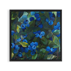 A Blueberry View Framed Canvas Print