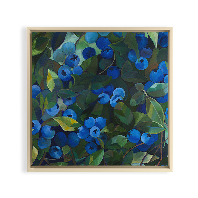 A Blueberry View Framed Canvas Print
