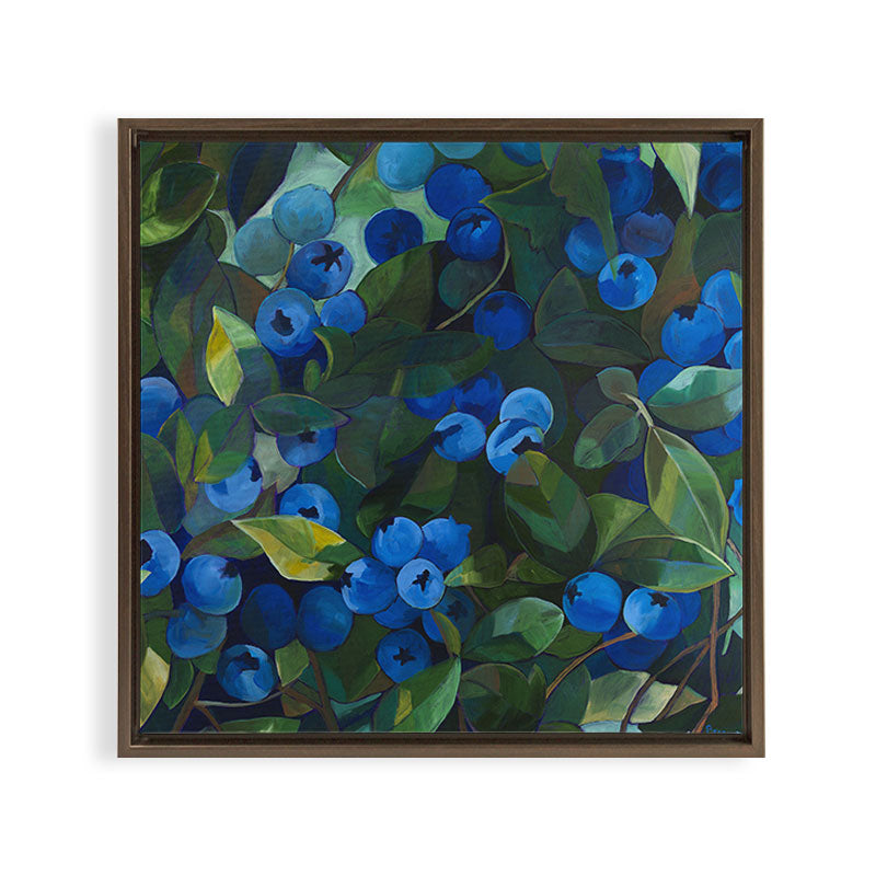 A Blueberry View Framed Canvas Print