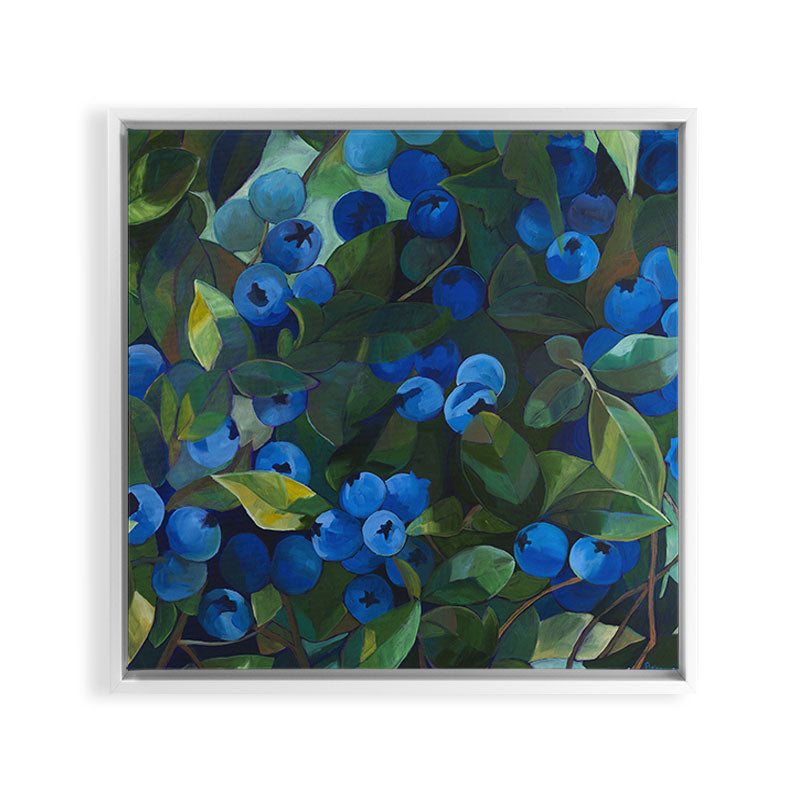A Blueberry View Framed Canvas Print