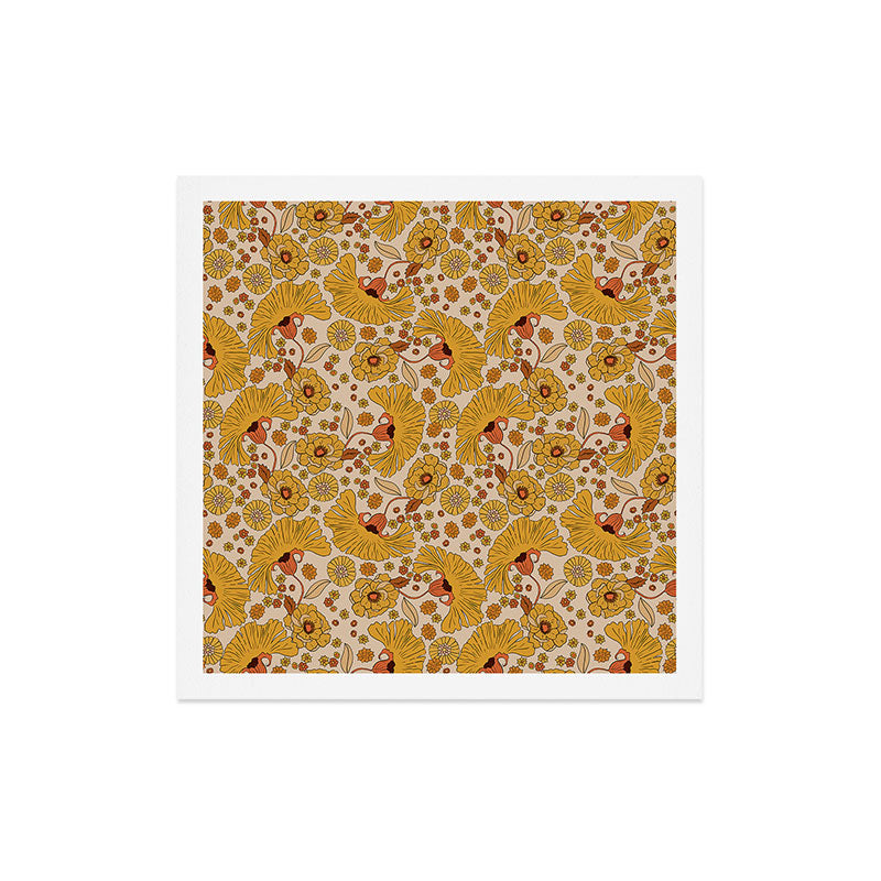 70s Floral Pattern Art Print
