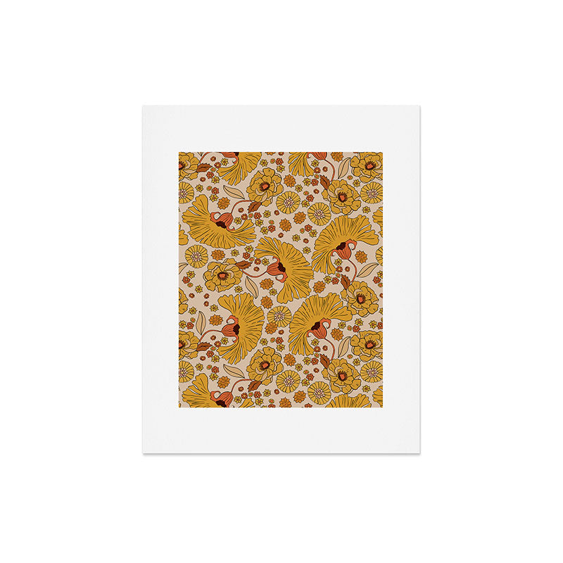 70s Floral Pattern Art Print
