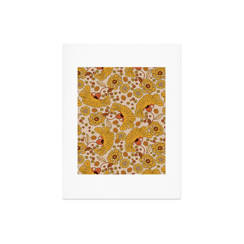 70s Floral Pattern Art Print