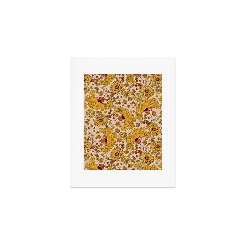 70s Floral Pattern Art Print