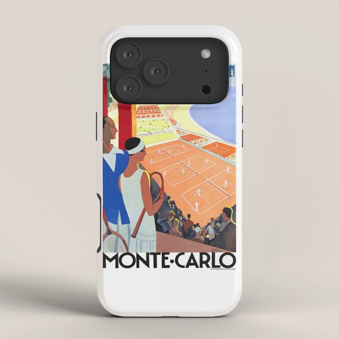 1930 MONTE CARLO Tennis Monaco Travel Poster iPhone Case