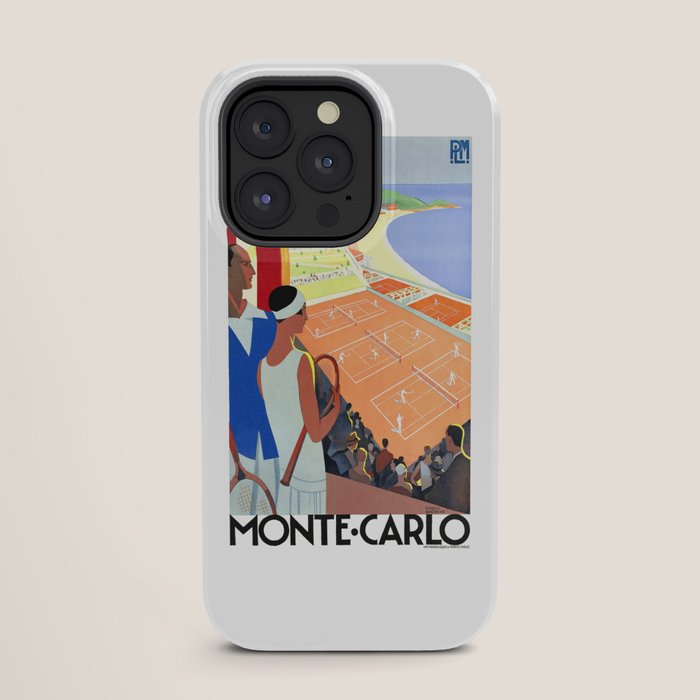1930 MONTE CARLO Tennis Monaco Travel Poster iPhone Case