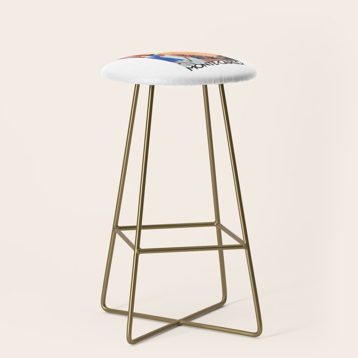 1930 MONTE CARLO Tennis Monaco Travel Poster Stool