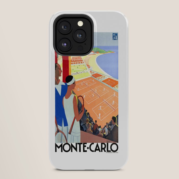 1930 MONTE CARLO Tennis Monaco Travel Poster iPhone Case