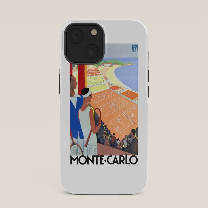 1930 MONTE CARLO Tennis Monaco Travel Poster iPhone Case