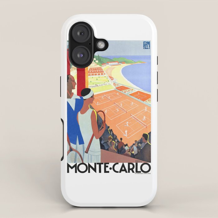 1930 MONTE CARLO Tennis Monaco Travel Poster iPhone Case