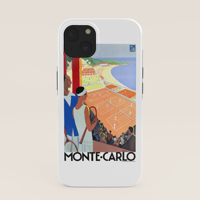 1930 MONTE CARLO Tennis Monaco Travel Poster iPhone Case