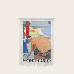 1930 MONTE CARLO Tennis Monaco Travel Poster Wall Hanging