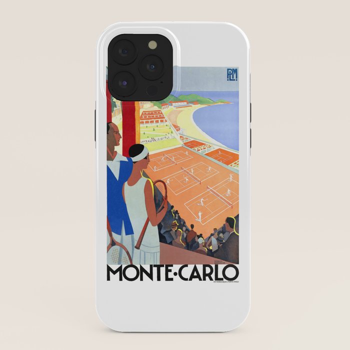1930 MONTE CARLO Tennis Monaco Travel Poster iPhone Case