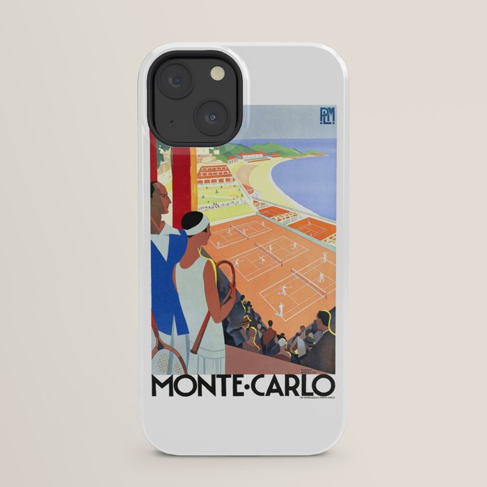 1930 MONTE CARLO Tennis Monaco Travel Poster iPhone Case