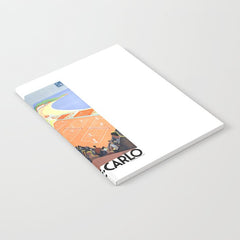 1930 MONTE CARLO Tennis Monaco Travel Poster Notebook