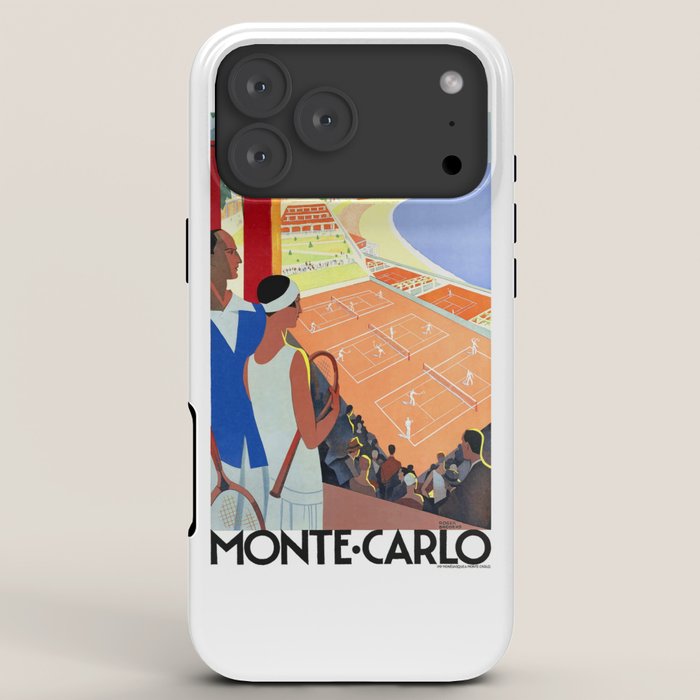 1930 MONTE CARLO Tennis Monaco Travel Poster iPhone Case