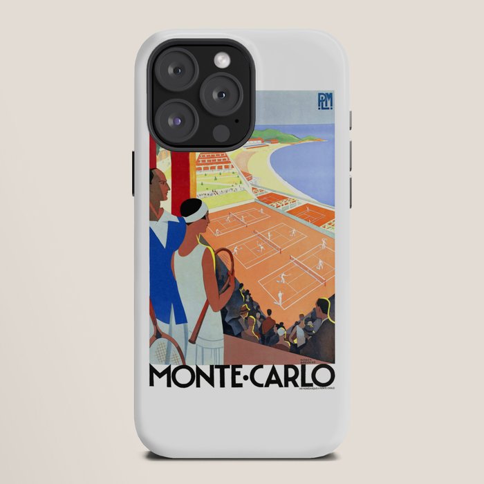 1930 MONTE CARLO Tennis Monaco Travel Poster iPhone Case