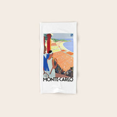 1930 MONTE CARLO Tennis Monaco Travel Poster Bath Towel