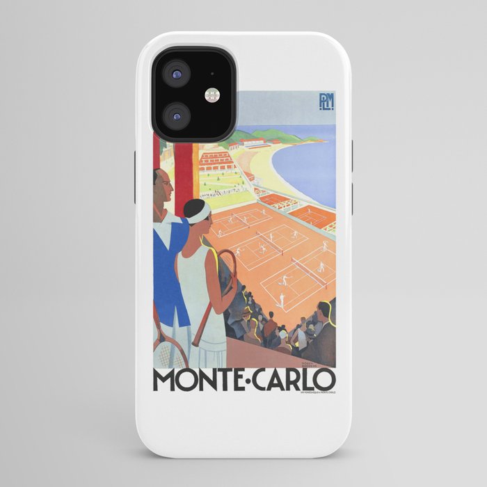 1930 MONTE CARLO Tennis Monaco Travel Poster iPhone Case