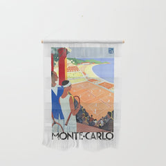 1930 MONTE CARLO Tennis Monaco Travel Poster Wall Hanging