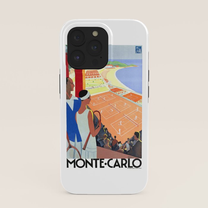 1930 MONTE CARLO Tennis Monaco Travel Poster iPhone Case
