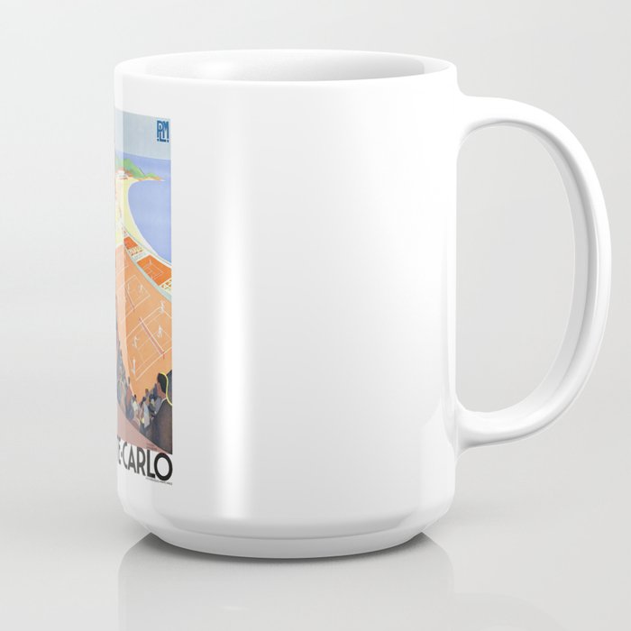 1930 MONTE CARLO Tennis Monaco Travel Poster Coffee Mug