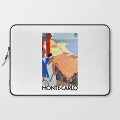 1930 MONTE CARLO Tennis Monaco Travel Poster Laptop Sleeve