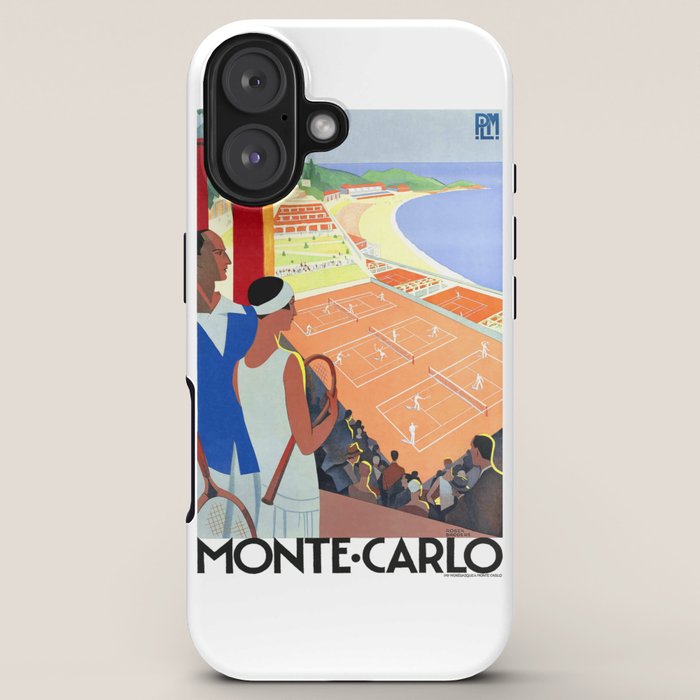 1930 MONTE CARLO Tennis Monaco Travel Poster iPhone Case