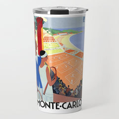1930 MONTE CARLO Tennis Monaco Travel Poster Travel Mug