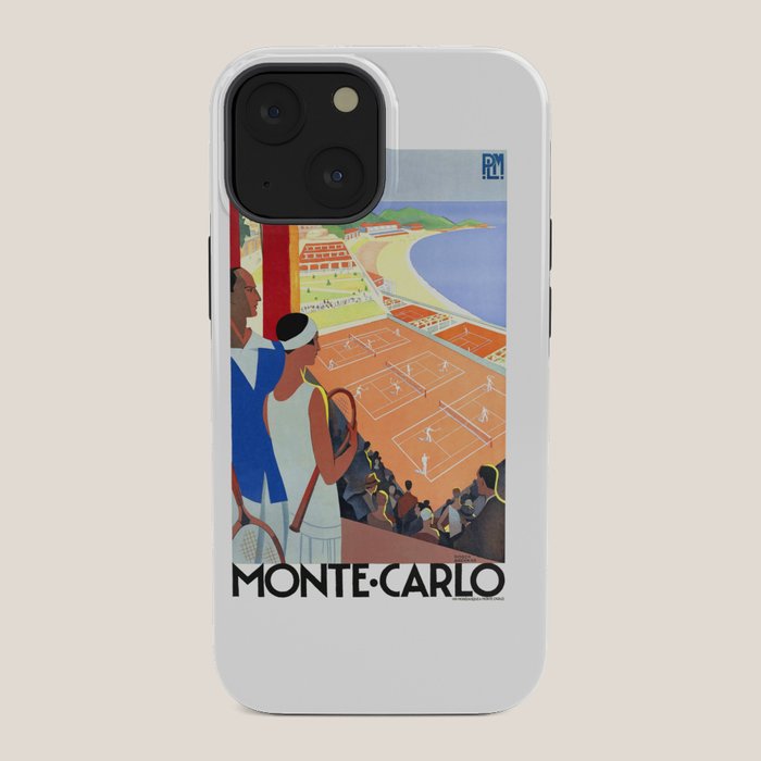 1930 MONTE CARLO Tennis Monaco Travel Poster iPhone Case