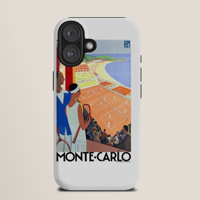 1930 MONTE CARLO Tennis Monaco Travel Poster iPhone Case
