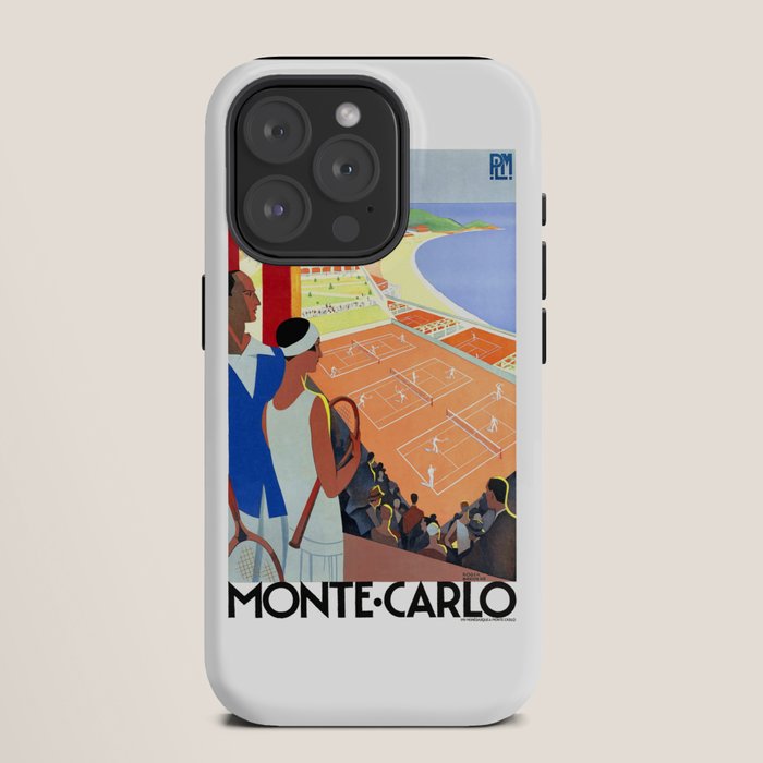 1930 MONTE CARLO Tennis Monaco Travel Poster iPhone Case