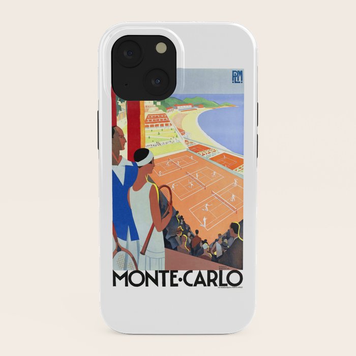 1930 MONTE CARLO Tennis Monaco Travel Poster iPhone Case