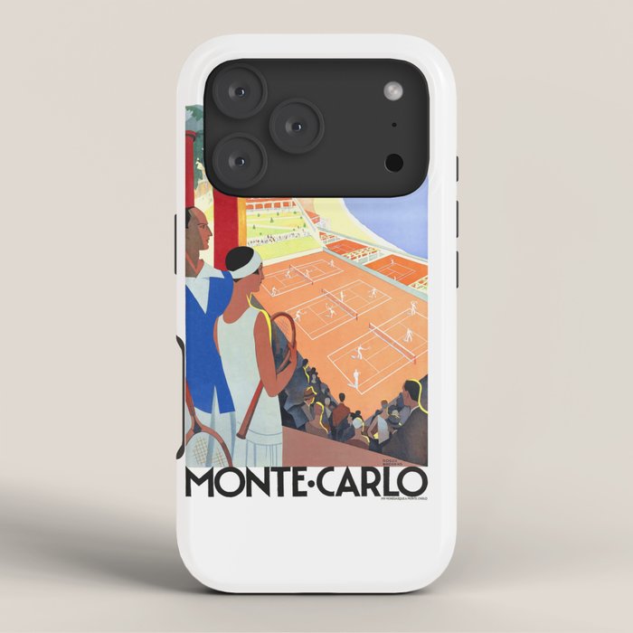 1930 MONTE CARLO Tennis Monaco Travel Poster iPhone Case