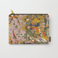 (Book of omens) Angels bow before Adam and Eve in Paradise Islamic Antique Art  Carry All Pouch