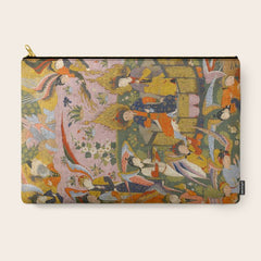 (Book of omens) Angels bow before Adam and Eve in Paradise Islamic Antique Art  Carry All Pouch
